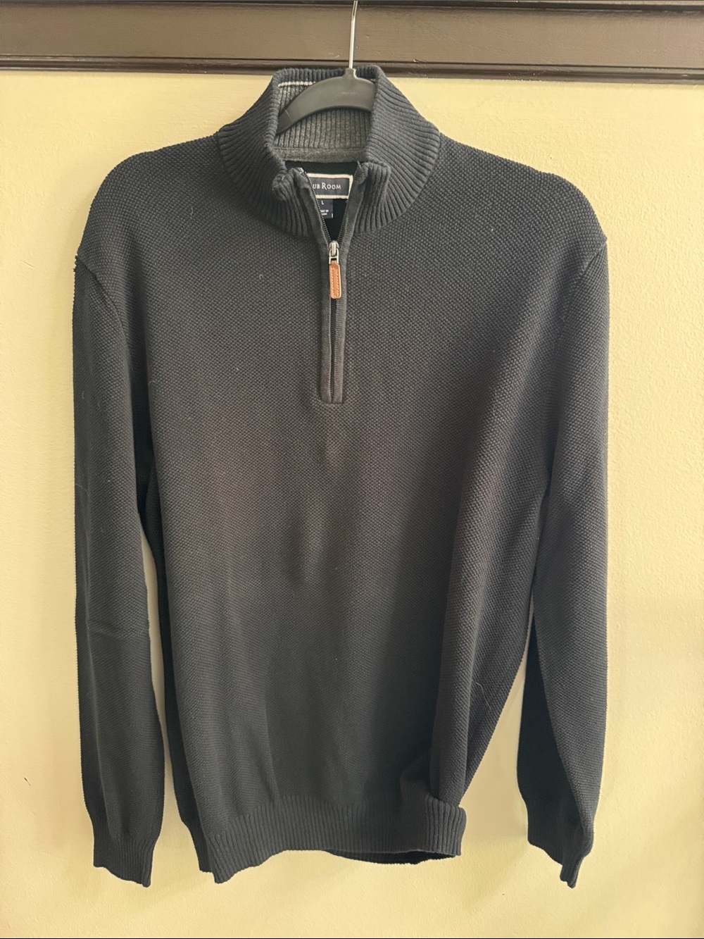 Club Room Black Half-Zip Pullover Sweater